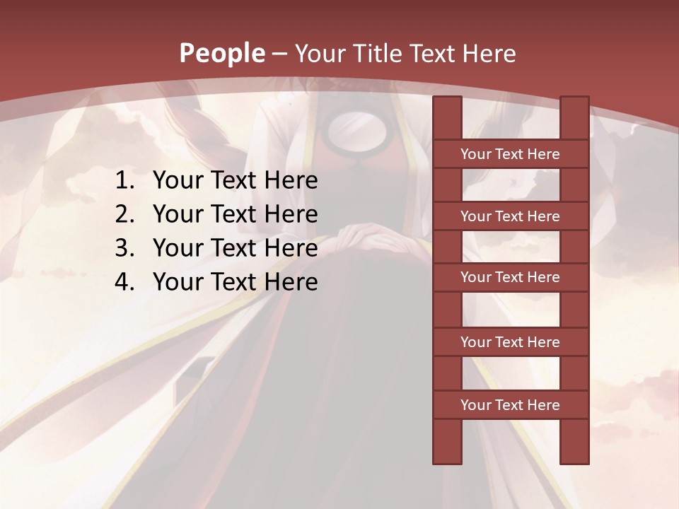 A Woman In A Red Dress Standing In Front Of A Cloudy Sky PowerPoint Template