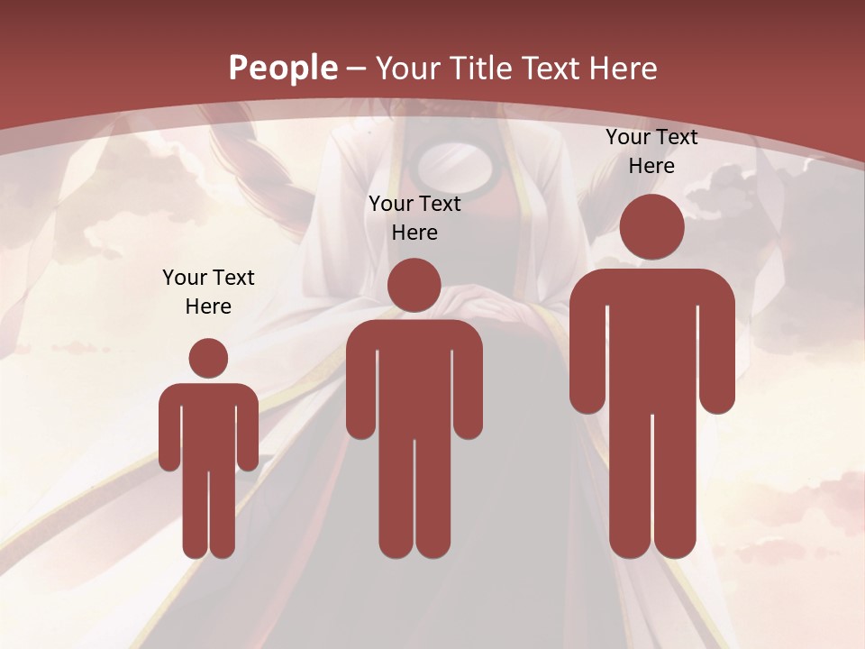 A Woman In A Red Dress Standing In Front Of A Cloudy Sky PowerPoint Template