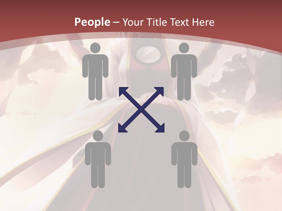 A Woman In A Red Dress Standing In Front Of A Cloudy Sky PowerPoint Template