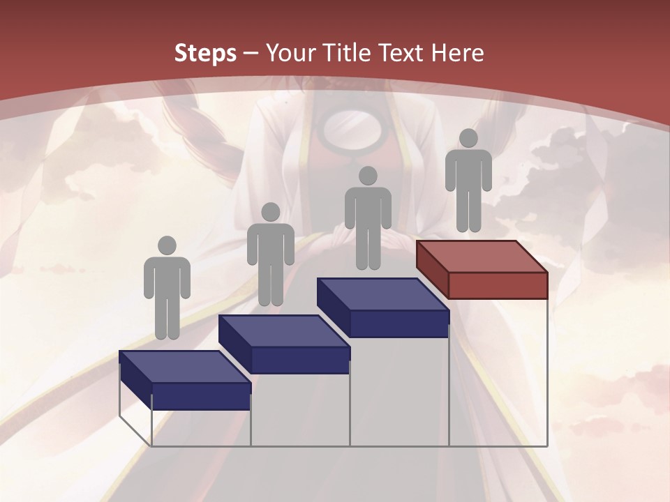 A Woman In A Red Dress Standing In Front Of A Cloudy Sky PowerPoint Template