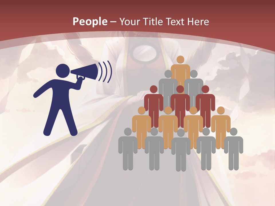 A Woman In A Red Dress Standing In Front Of A Cloudy Sky PowerPoint Template