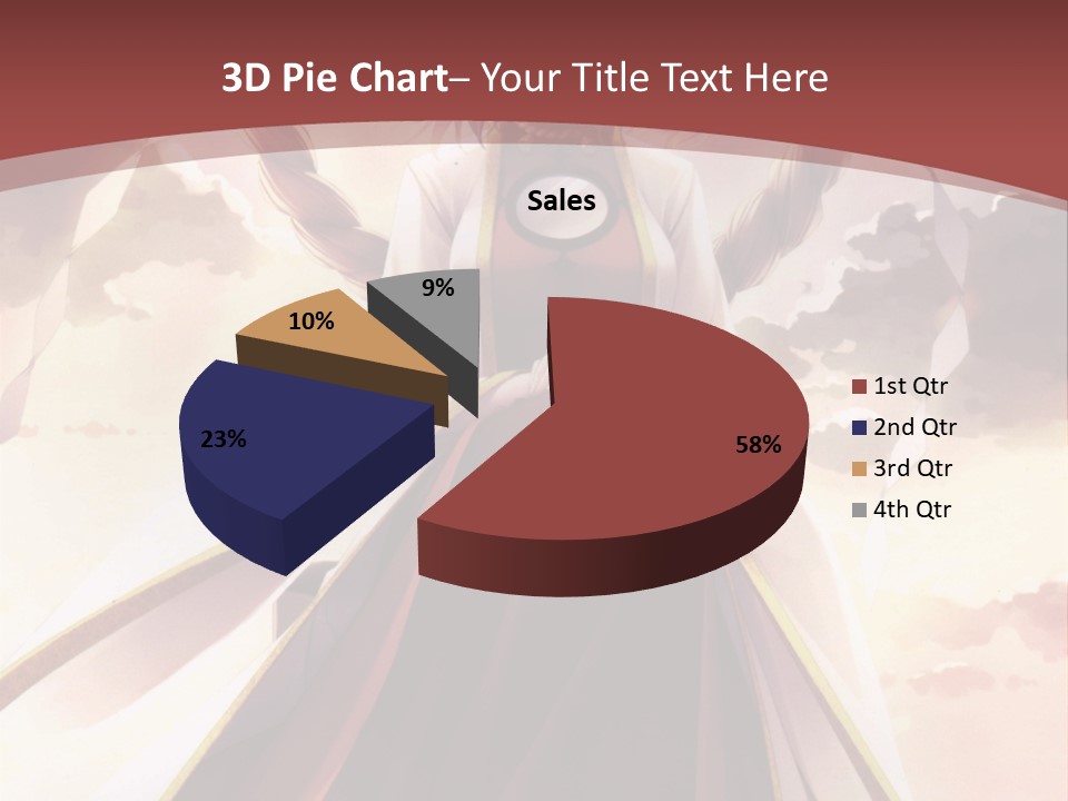 A Woman In A Red Dress Standing In Front Of A Cloudy Sky PowerPoint Template