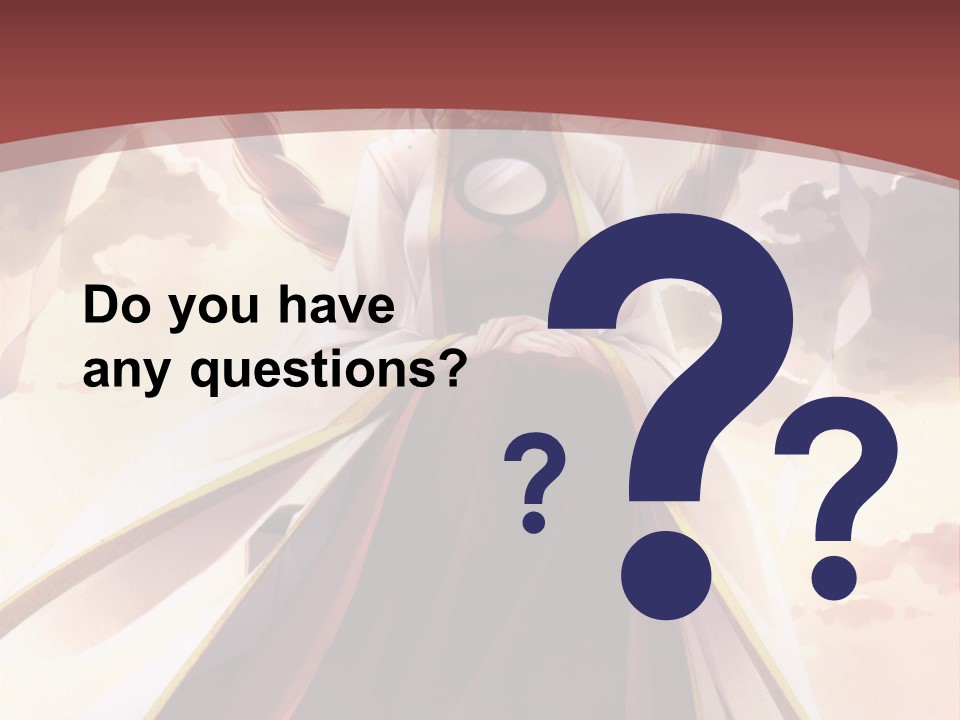 A Woman In A Red Dress Standing In Front Of A Cloudy Sky PowerPoint Template