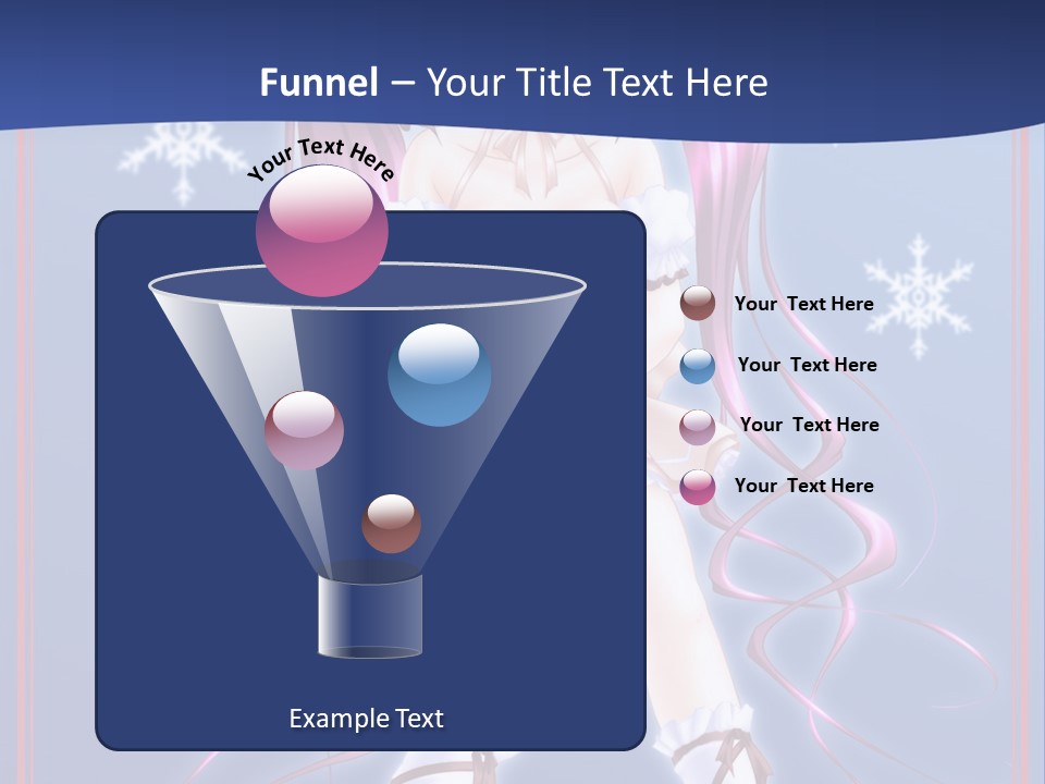 A Girl With Pink Hair And Bunny Ears Is Standing In Front Of A Blue Background PowerPoint Template