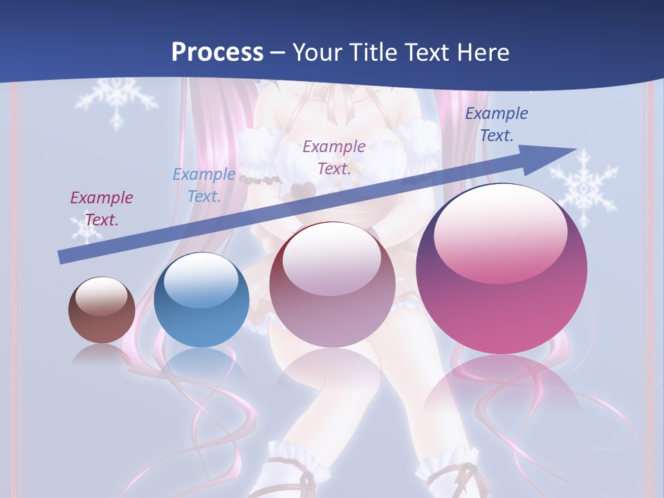 A Girl With Pink Hair And Bunny Ears Is Standing In Front Of A Blue Background PowerPoint Template