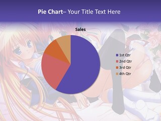 A Couple Of Anime Girls Laying Next To Each Other PowerPoint Template