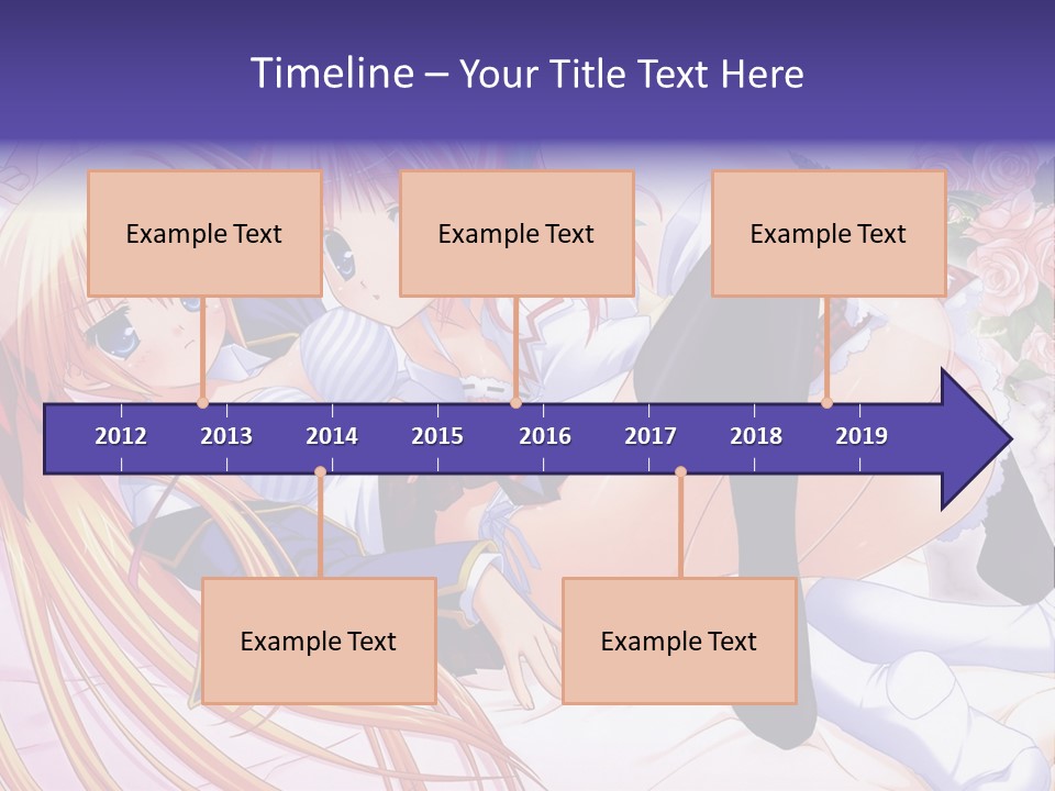 A Couple Of Anime Girls Laying Next To Each Other PowerPoint Template