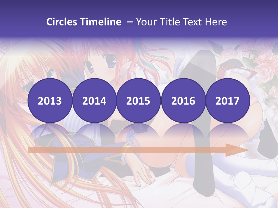 A Couple Of Anime Girls Laying Next To Each Other PowerPoint Template