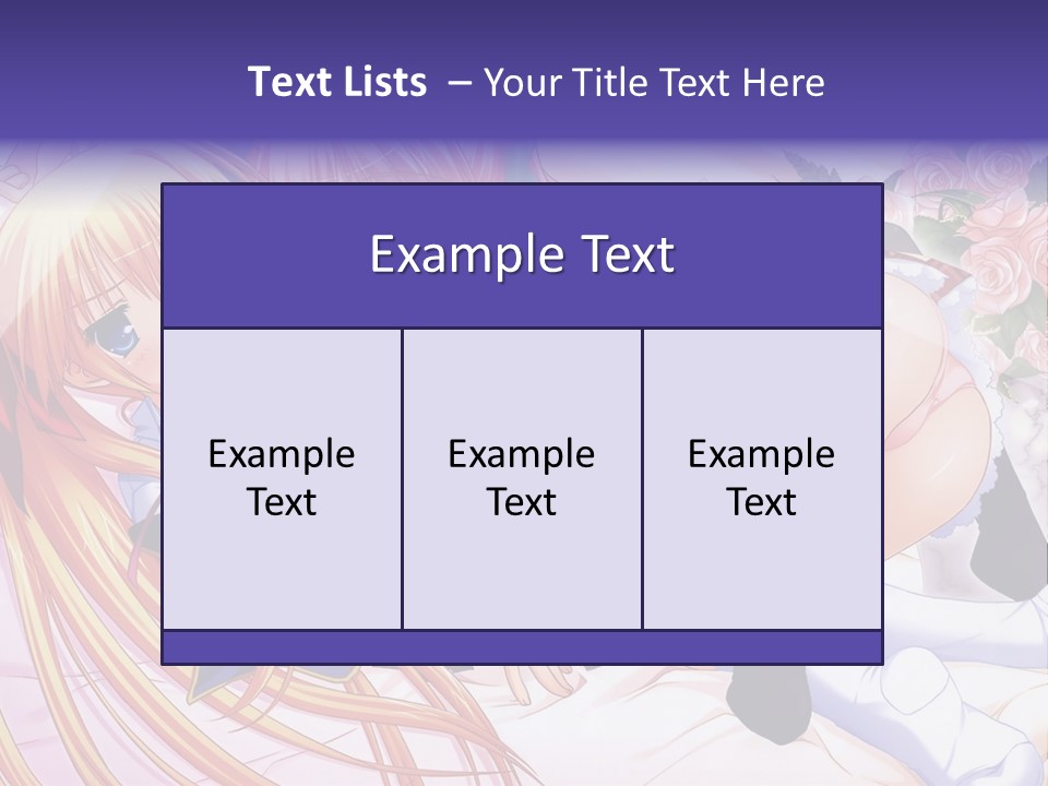 A Couple Of Anime Girls Laying Next To Each Other PowerPoint Template