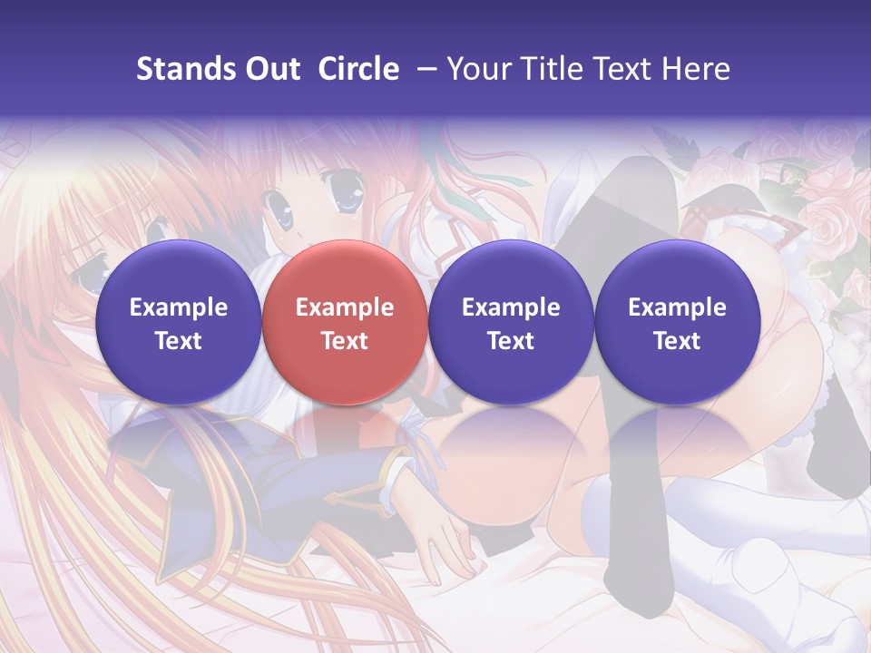 A Couple Of Anime Girls Laying Next To Each Other PowerPoint Template