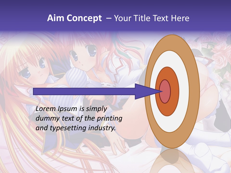 A Couple Of Anime Girls Laying Next To Each Other PowerPoint Template