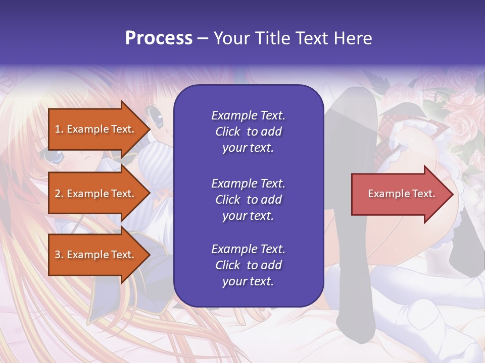 A Couple Of Anime Girls Laying Next To Each Other PowerPoint Template