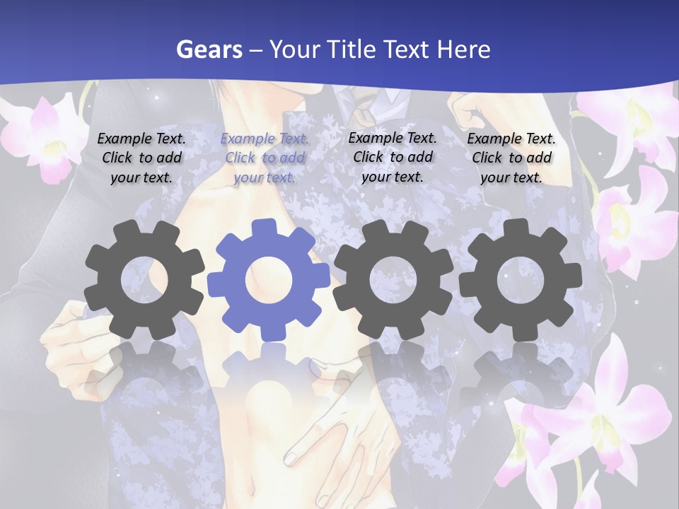 A Couple Of People Standing Next To Each Other PowerPoint Template