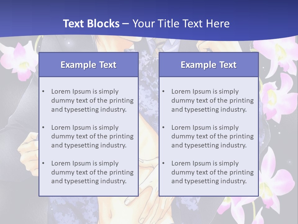 A Couple Of People Standing Next To Each Other PowerPoint Template