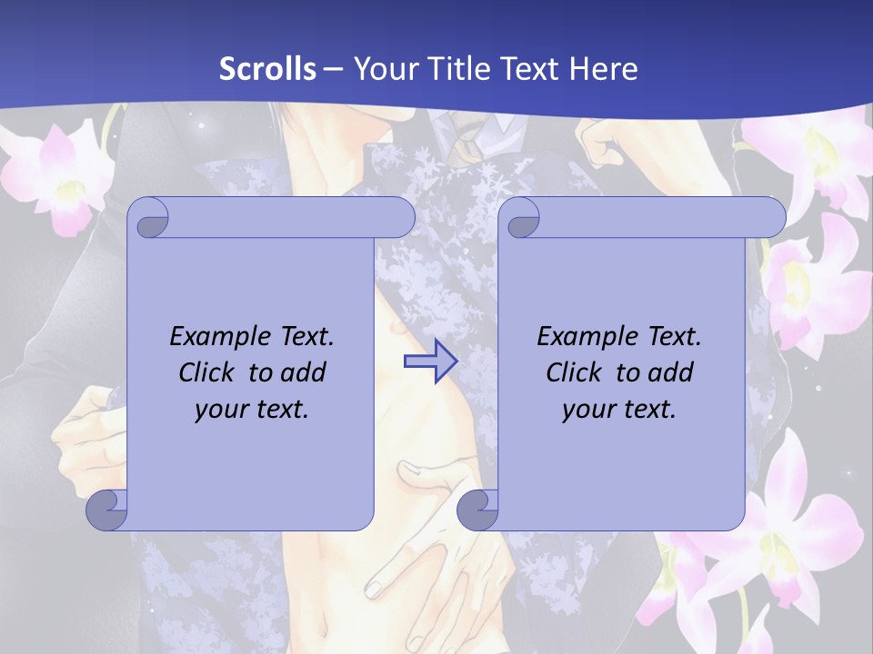 A Couple Of People Standing Next To Each Other PowerPoint Template