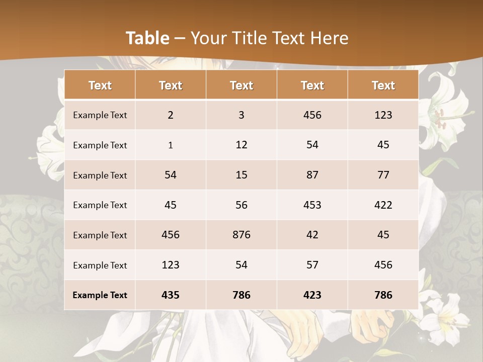 A Man And Woman Sitting On A Couch With Flowers PowerPoint Template