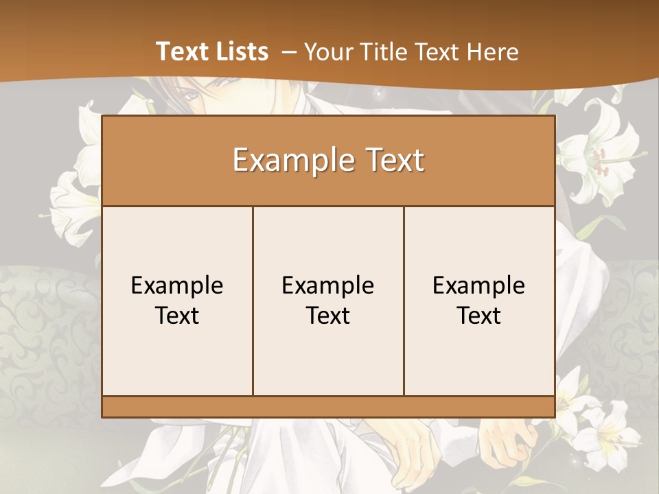 A Man And Woman Sitting On A Couch With Flowers PowerPoint Template