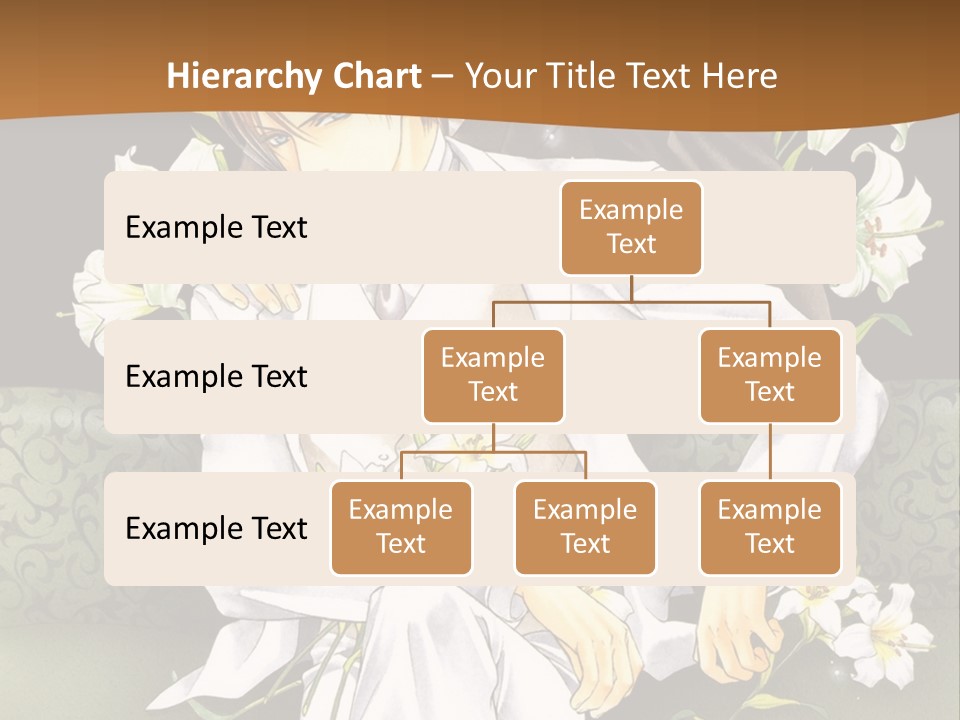 A Man And Woman Sitting On A Couch With Flowers PowerPoint Template