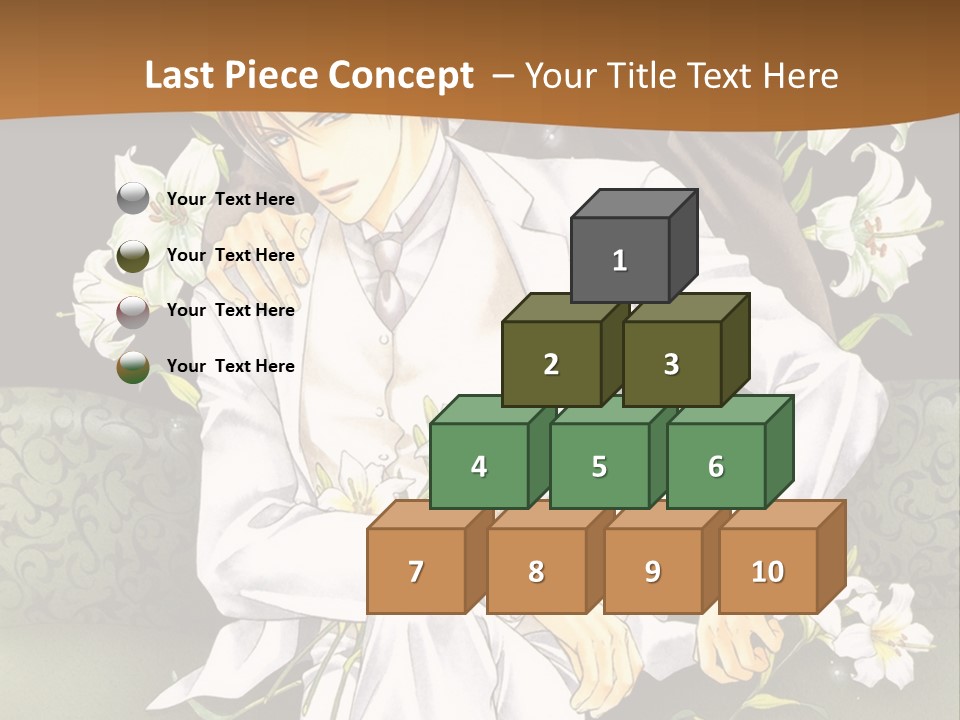 A Man And Woman Sitting On A Couch With Flowers PowerPoint Template