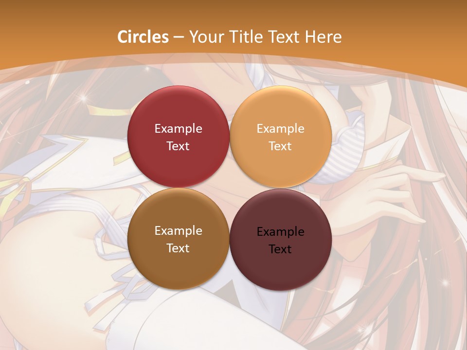 A Girl With Long Brown Hair And White Pants PowerPoint Template