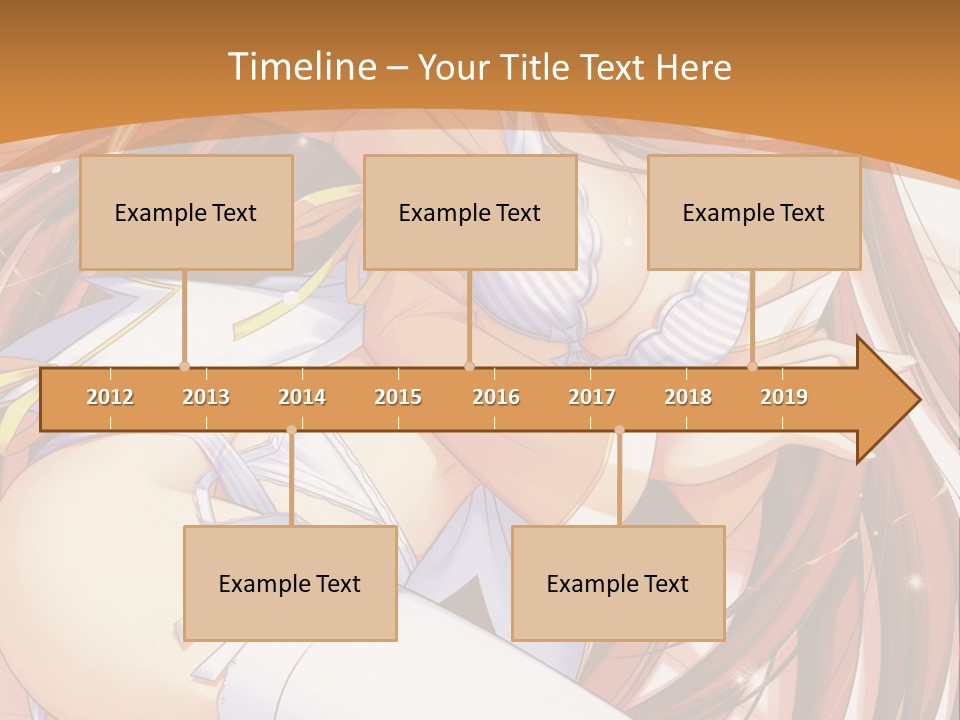 A Girl With Long Brown Hair And White Pants PowerPoint Template