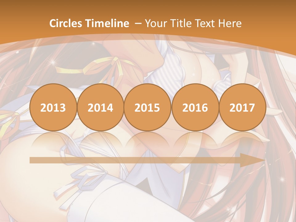 A Girl With Long Brown Hair And White Pants PowerPoint Template