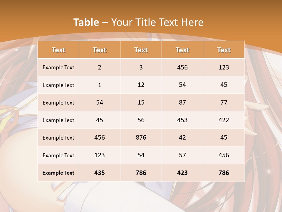 A Girl With Long Brown Hair And White Pants PowerPoint Template