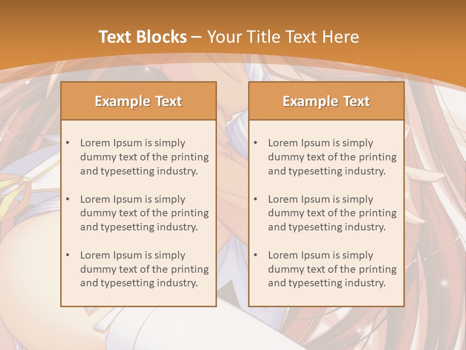 A Girl With Long Brown Hair And White Pants PowerPoint Template