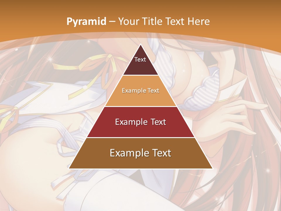 A Girl With Long Brown Hair And White Pants PowerPoint Template