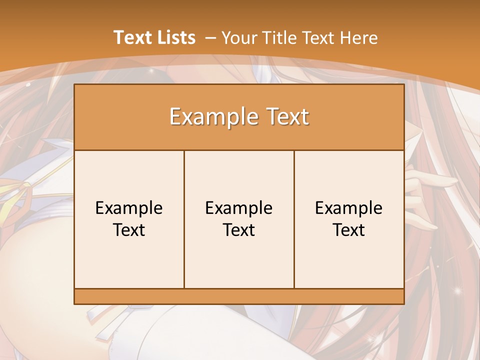 A Girl With Long Brown Hair And White Pants PowerPoint Template