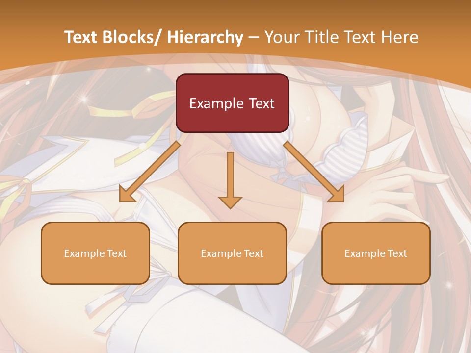 A Girl With Long Brown Hair And White Pants PowerPoint Template