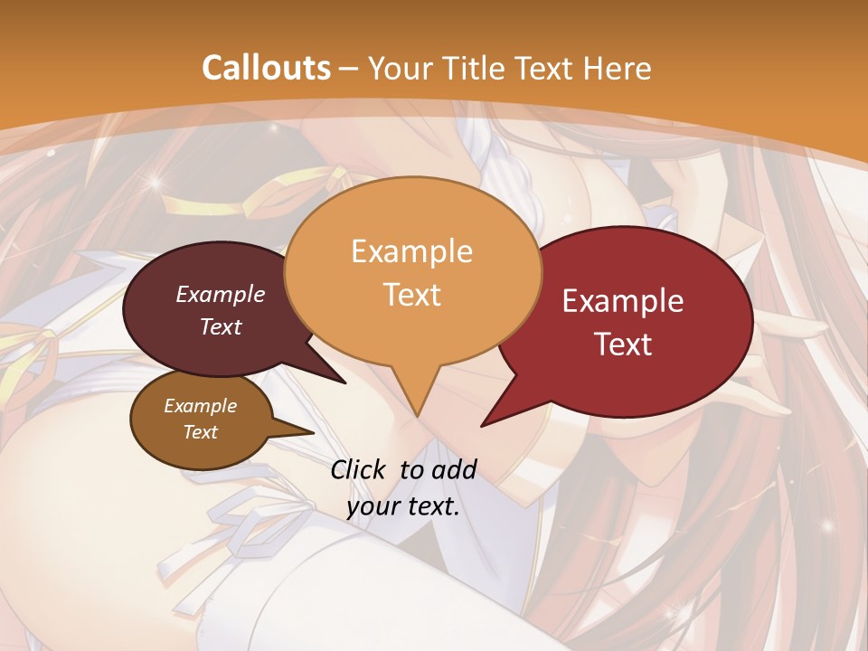 A Girl With Long Brown Hair And White Pants PowerPoint Template