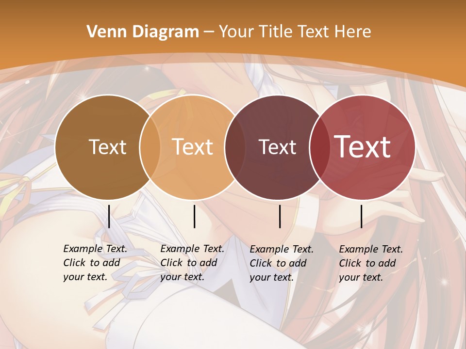 A Girl With Long Brown Hair And White Pants PowerPoint Template