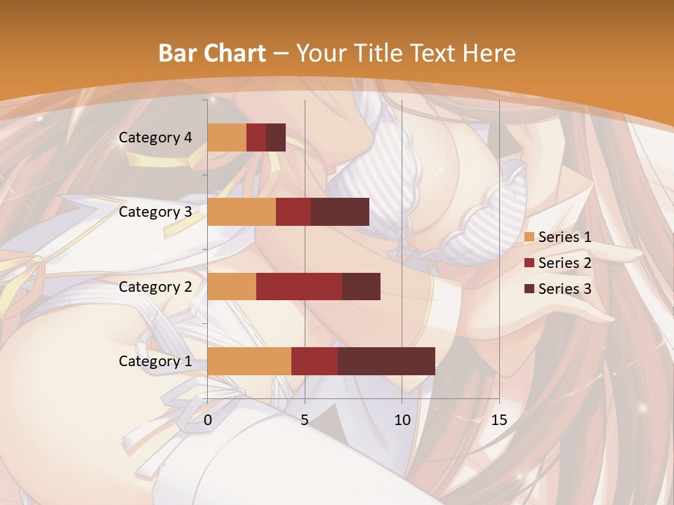 A Girl With Long Brown Hair And White Pants PowerPoint Template