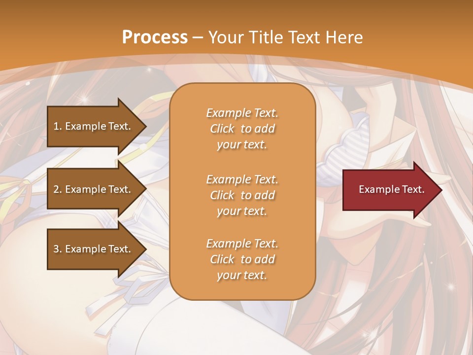 A Girl With Long Brown Hair And White Pants PowerPoint Template