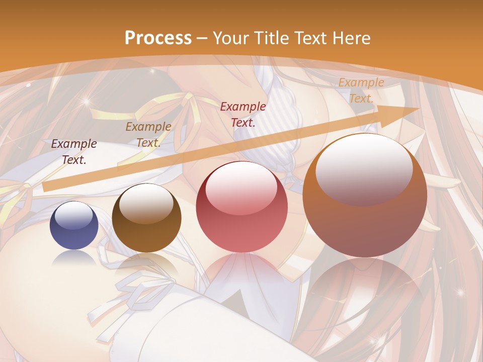 A Girl With Long Brown Hair And White Pants PowerPoint Template