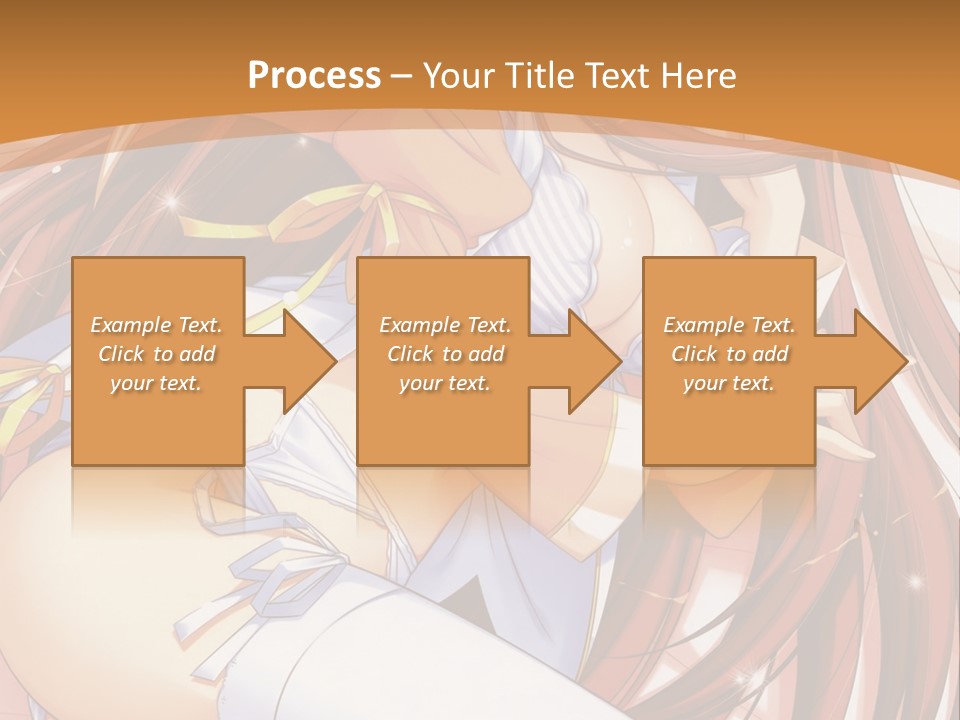 A Girl With Long Brown Hair And White Pants PowerPoint Template