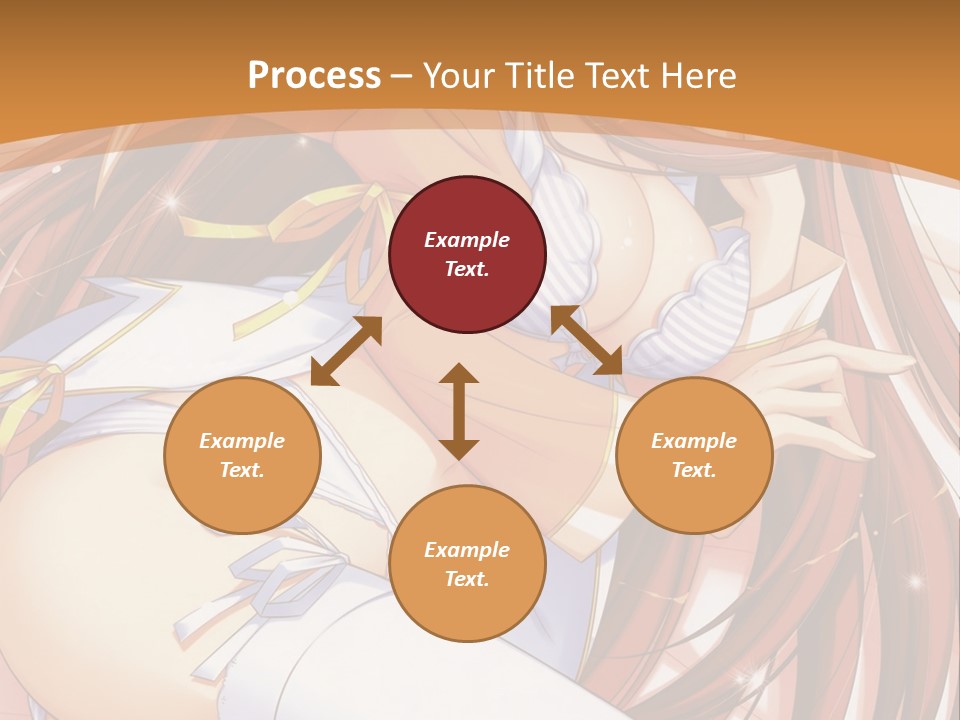 A Girl With Long Brown Hair And White Pants PowerPoint Template