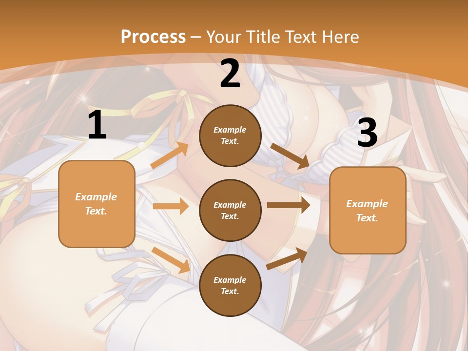 A Girl With Long Brown Hair And White Pants PowerPoint Template