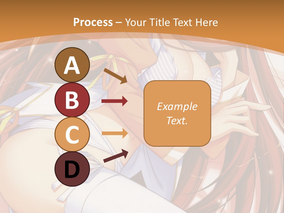 A Girl With Long Brown Hair And White Pants PowerPoint Template