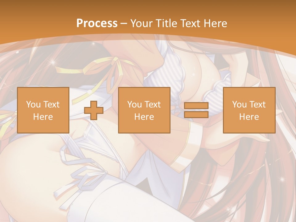 A Girl With Long Brown Hair And White Pants PowerPoint Template