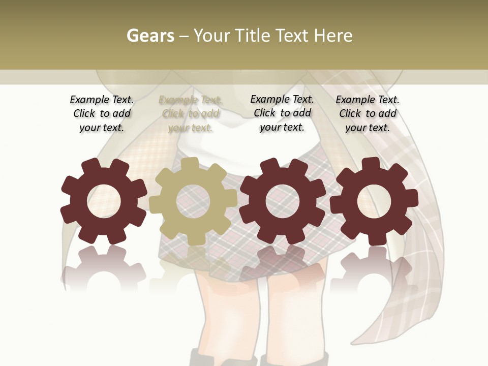 A Girl In A Chef's Outfit Holding A Hot Dog PowerPoint Template