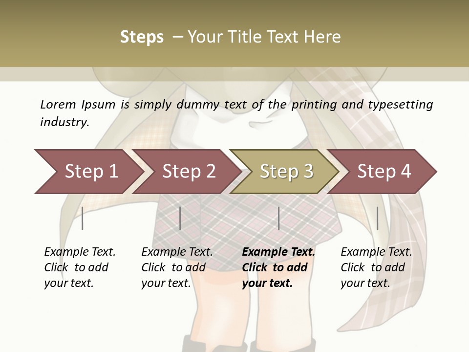 A Girl In A Chef's Outfit Holding A Hot Dog PowerPoint Template