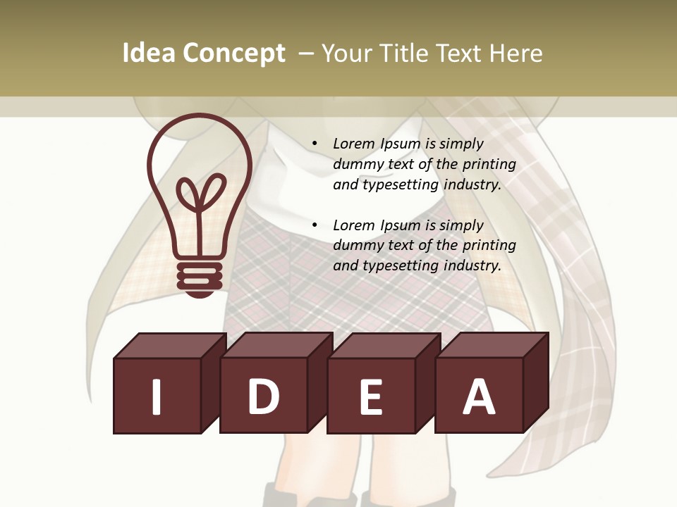 A Girl In A Chef's Outfit Holding A Hot Dog PowerPoint Template