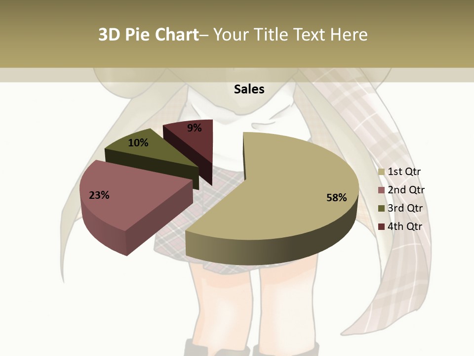 A Girl In A Chef's Outfit Holding A Hot Dog PowerPoint Template