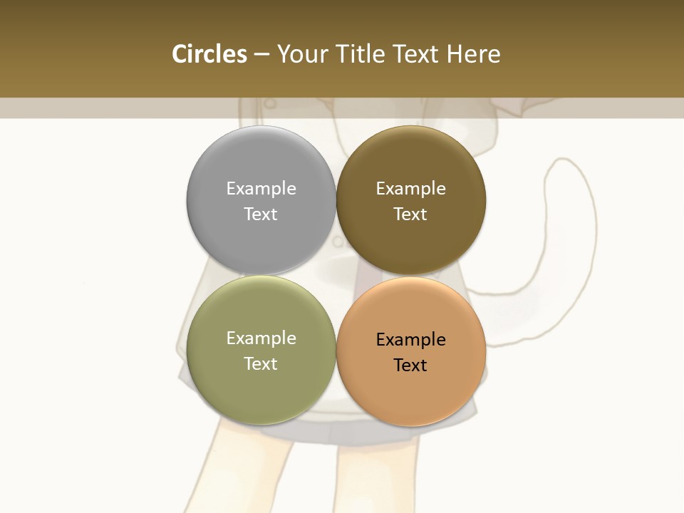 A Girl With Green Hair Holding A Flower And A Bat PowerPoint Template