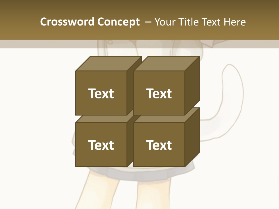 A Girl With Green Hair Holding A Flower And A Bat PowerPoint Template