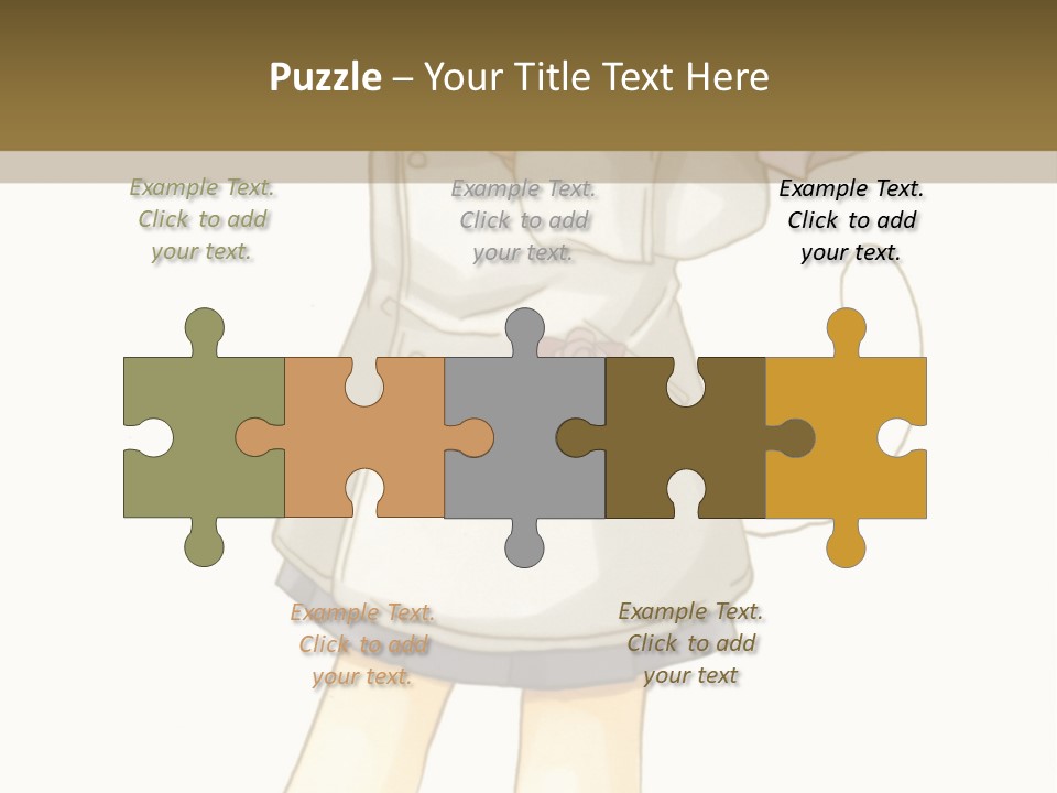 A Girl With Green Hair Holding A Flower And A Bat PowerPoint Template