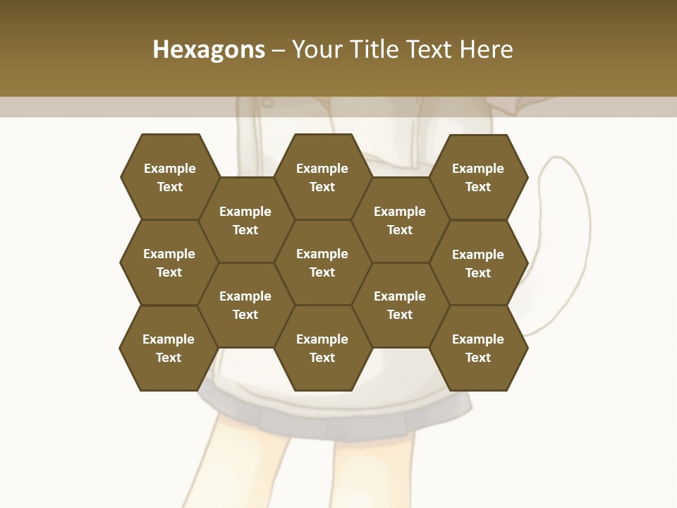 A Girl With Green Hair Holding A Flower And A Bat PowerPoint Template