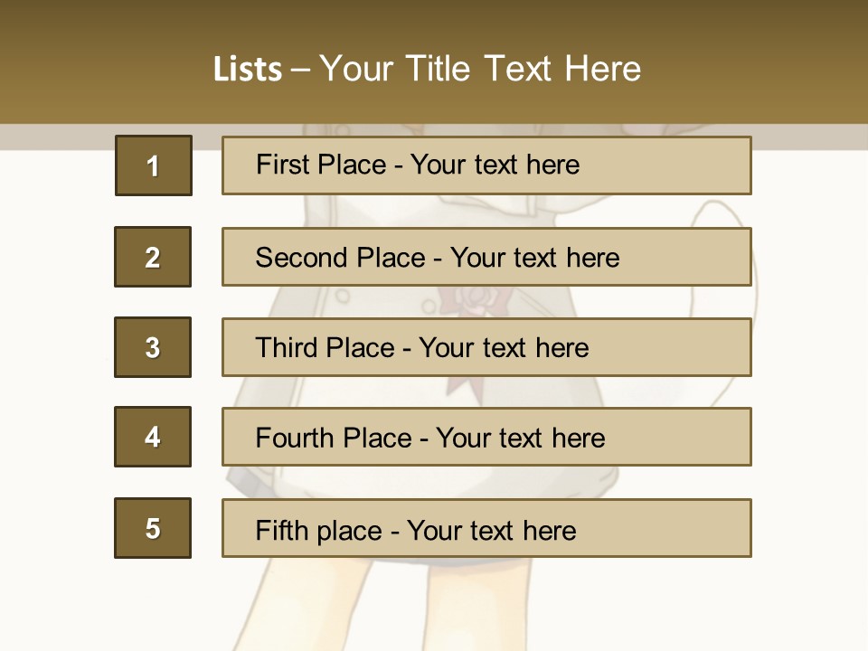 A Girl With Green Hair Holding A Flower And A Bat PowerPoint Template